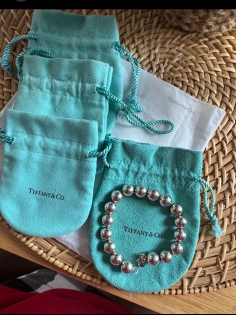 TIFFANY & CO CLASSIC 10MM BEADED BALL BRACELET - Picture 2 of 16